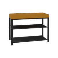 Банкетка "Торонто 23S" черный сиденья горчичный БТ23СЧГ