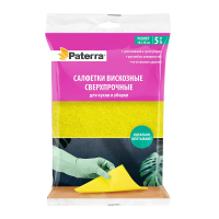 Салфетки вискоза "Сверхпрочные" 30*38см 5шт. PATERRA