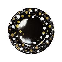 Тарелка 230мм Fiesta Вечеринка (черный) бум. 6шт./уп.