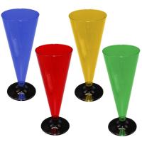 Фужер д/шамп. 180мл 4 цвета Конус 6шт.