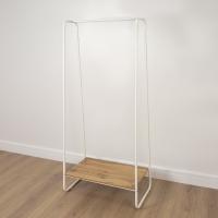 Вешалка гардеробная "Скандинавия 21" с полкой Белый 