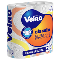 Полотенце бумажное VIЕRO 2сл 2рул/уп