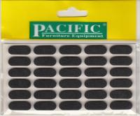 Амортизатор овальный Pacific 22*8мм черный РС2871BL