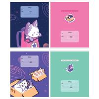 Тетрадь 18л. клетка MESHU Catbox 43314