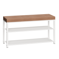 Банкетка "Торонто 33С" цвет каркаса белый цвет сиден.бежевый