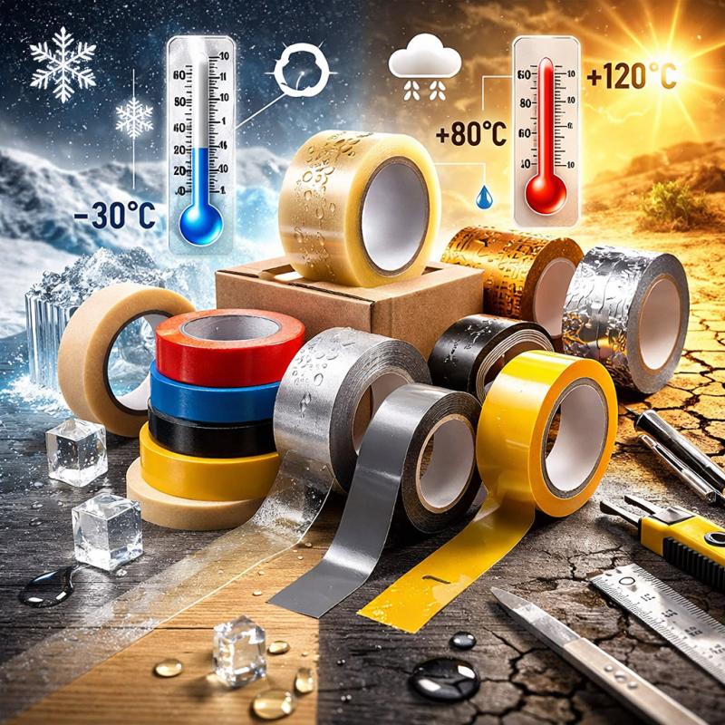 Сравнение устойчивости различных клейких лент к температурным изменениям и влажности