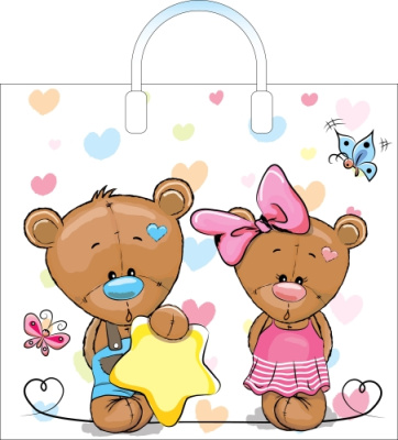 Пакет с пластиковой ручкой 38х35