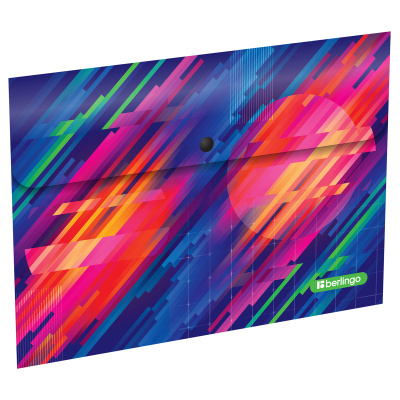 Папка-конверт на кнопке Berlingo "Glitch" 330мкм EFb_A4S14