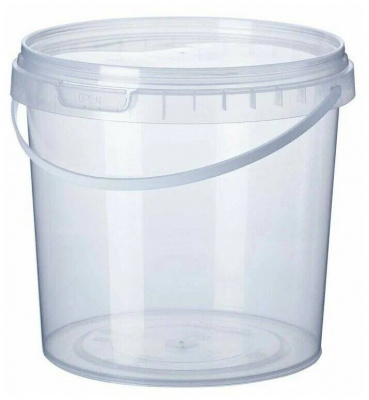 Ведро/банка с ручкой и крышкой 500мл диаметр 112 прозр. ПП / 10шт