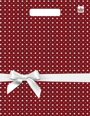 Горох подарочный пакет 40х31 ПВД 60мкм выр.ручка ТИКО