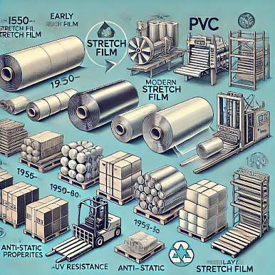 Эволюция стрейч-пленки: от изобретения до современных технологий Эволюция стрейч-пленки: от изобретения до современных технологий