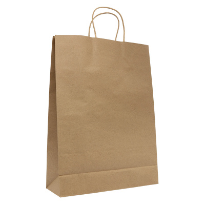 Крафт пакет бумажный 350*150*450 с крученой ручкой