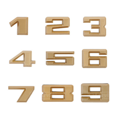 Цифры 37х60 9 из пластика (самокл) мат.зол LNP3 MG#9