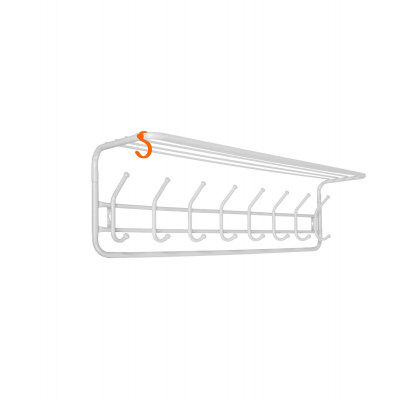 Вешалка с полкой 100 белое серебро