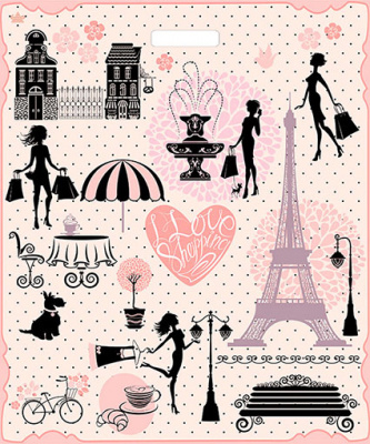 Французский бутик пакет 60*50 ПВД 100мкн выруб ТИКО