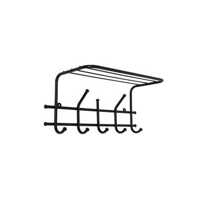 Вешалка с полкой "ЭРА 5" черный