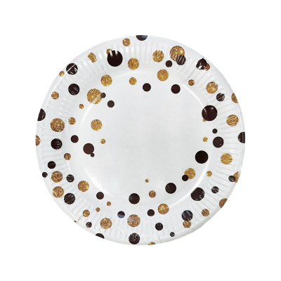 Тарелка 230мм Fiesta Вечеринка (белый) бум. 6шт./уп.