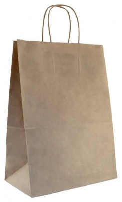 Крафт пакет бумажный 260*150*350 с крученой ручкой