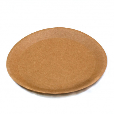 Тарелка карт. крафт Д230 крафт /100шт