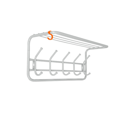 Вешалка с полкой 60 белое серебро ВСП6БС