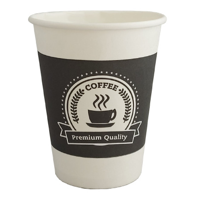Стакан 350мл Бумажный д/горячих напитков "КОФЕ"/50шт