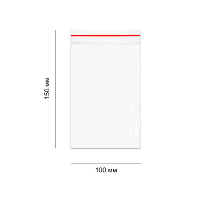 Пакет с замком 100*150мм 80мкм прочные (100шт)