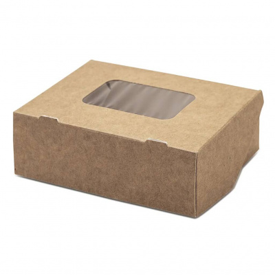 Контейнер 0,300мл 100*80*35мм с окном картон FoodToGo