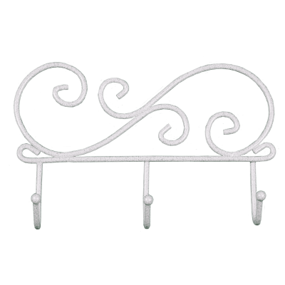 Вешалка "Кружева 3" белое серебро